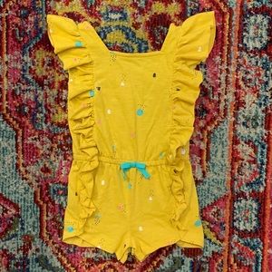 2T Cat & Jack Yellow Ruffle Romper